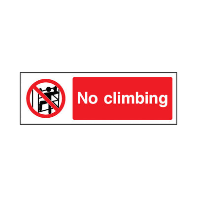 No Climbing - Landscape Sign GP049 GP LN3