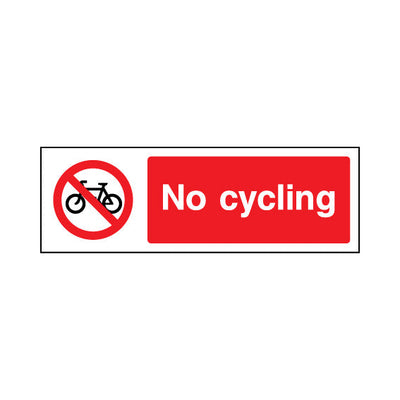 No Cycling - Landscape Sign GP016 GP LN3