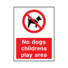 No Dogs - Children's Play Area - Portrait Sign - PT1 CA072 CA
