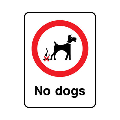 No Dogs - Portrait Sign PP005 PP PT1