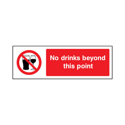 No Drinks Beyond This Point - Landscape Sign GP061 GP LN3