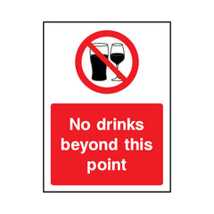 No Drinks Beyond This Point - Portrait Sign GP126 GP PT1