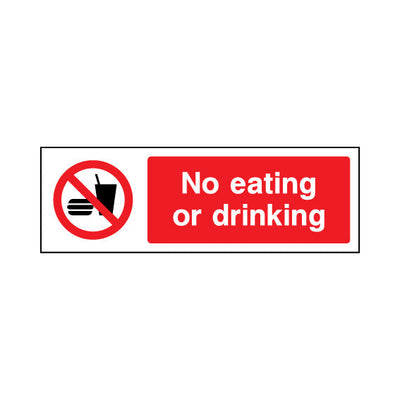 No Eating Or Drinking - Landscape Sign GP004 GP LN3