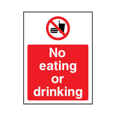 No Eating Or Drinking - Portrait Sign GP067 GP PT1