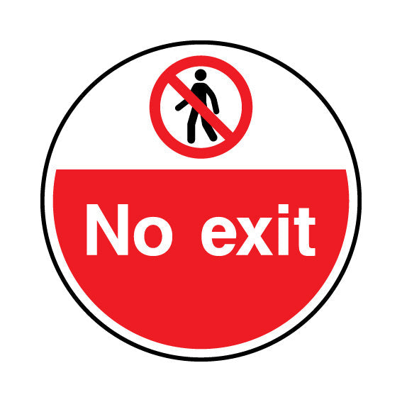 No Exit Circle - Floor Graphics Sign | UK Safety Sign - One Printer