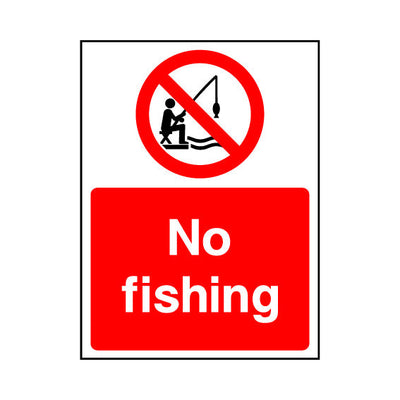 No Fishing - Portrait Sign WS015 WS PT1