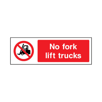 No Fork Lift Trucks - Landscape Sign MP010 MP LN3