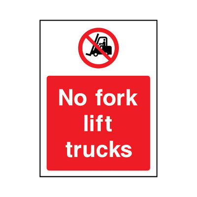 No Fork Lift Trucks - Portrait Sign MP034 MP PT1
