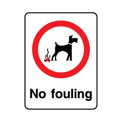 No Fouling - Portrait Sign PP001 PP PT1