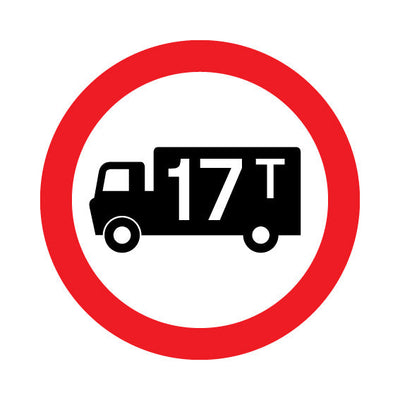 No Goods Vehicles Over 17t (traffic) - Square Sign RRTS030 RRT SQ1