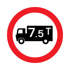 No Goods Vehicles Over 7.5t (traffic) - Square Sign RRTS029 RRT SQ1