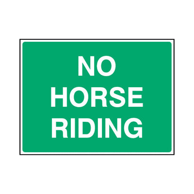 No Horse Riding - Landscape Sign - LN1 CA079 CA