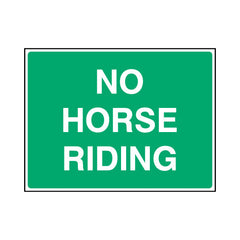 No Horse Riding - Landscape Sign - LN1 CA079 CA