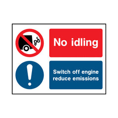 No Idling - Switch Off Engine - Landscape Sign GS024 GS LN1