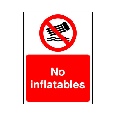 No Inflatables - Portrait Sign WS012 WS PT1
