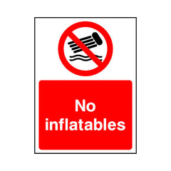 No Inflatables - Portrait Sign WS012 WS PT1