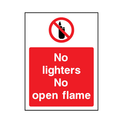 No Lighters - No Open Flame - Portrait Sign SP068 SP PT1