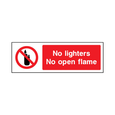 No Lighters No Open Flame - Landscape Sign SP042 SP LN3