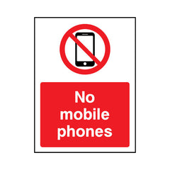 No Mobile Phones - Portrait Sign GP118 GP PT1