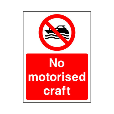No Motorised Craft - Portrait Sign WS008 WS PT1
