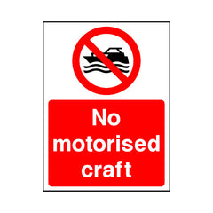 No Motorised Craft - Portrait Sign WS008 WS PT1
