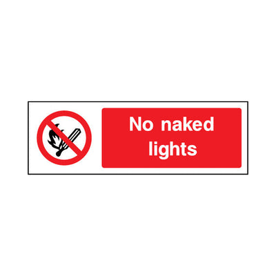 No Naked Lights - Landscape Sign SP005 SP LN3