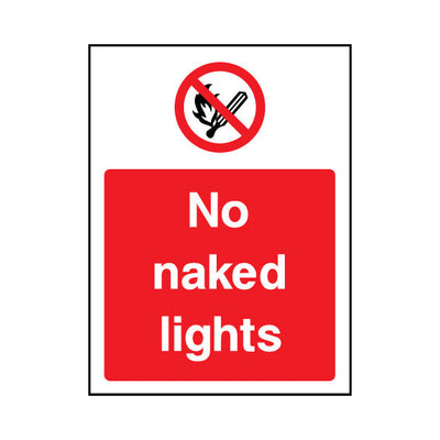 No Naked Lights - Portrait Sign SP053 SP PT1