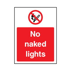 No Naked Lights - Portrait Sign SP053 SP PT1