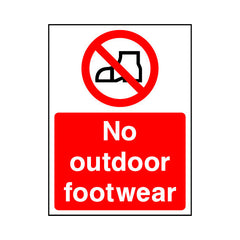 No Outdoor Footwear - Portrait Sign WS014 WS PT1