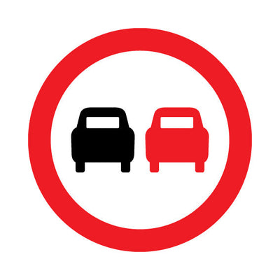 No Overtaking (traffic) - Square Sign RRTS026 RRT SQ1
