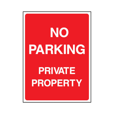 No Parking - Private Property - Portrait Sign P079 PA PT1