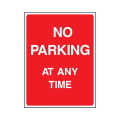 No Parking At Any Time - Portrait Sign v2 P074 PA PT1