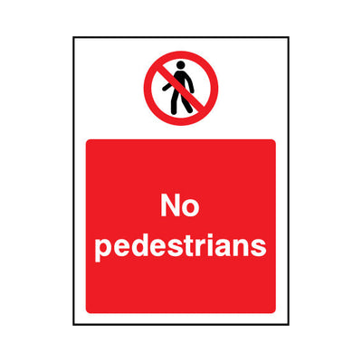 No Pedestrians v2 - Portrait Sign - PT1 AR034 AR