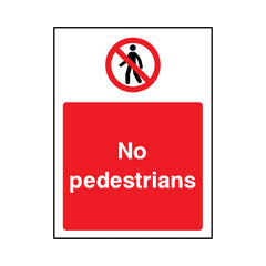 No Pedestrians v2 - Portrait Sign - PT1 AR034 AR
