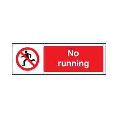 No Running - Landscape Sign v2 PP031 PP LN3