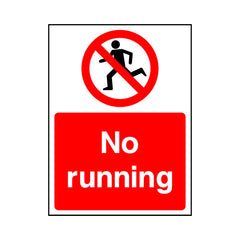 No Running - Portrait Sign v2 WS013 WS PT1