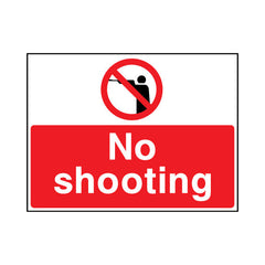 No Shooting - Landscape Sign - LN1 CA106 CA