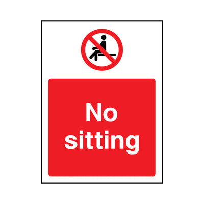 No Sitting - Portrait Sign GP095 GP PT1