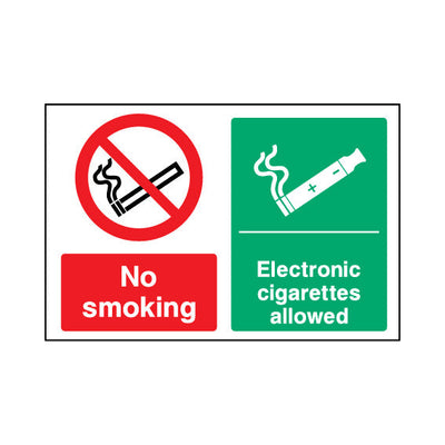 No Smoking - Electronic Cigarettes Allowed - Landscape Sign SP047 SP LN1