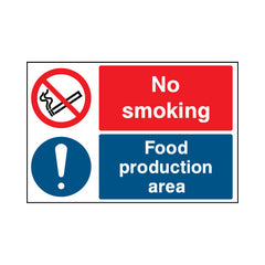 No Smoking - Food Production Area - Landscape Sign SP045 SP LN1