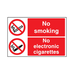 No Smoking - No Electronic Cigarettes - Landscape Sign SP044 SP LN1