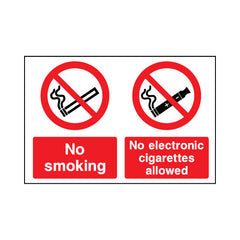 No Smoking - No Electronic Cigarettes - Landscape Sign v2 SP046 SP LN1