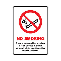 No Smoking - These Are No Smoking Premises - Portrait Sign SP080 SP PT1