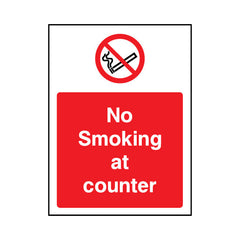 No Smoking At Counter - Portrait Sign SP060 SP PT1