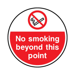 No Smoking Beyond This Point Circle - Circle Sign FG015 FG CR1