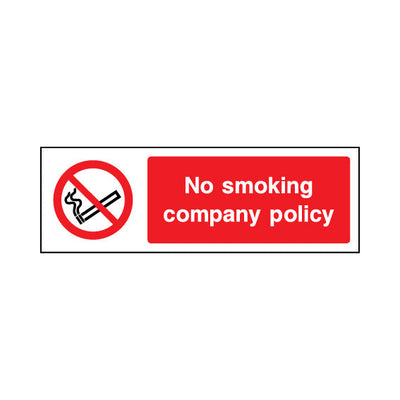 No Smoking Company Policy - Landscape Sign SP009 SP LN3