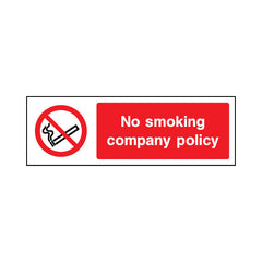 No Smoking Company Policy - Landscape Sign SP009 SP LN3