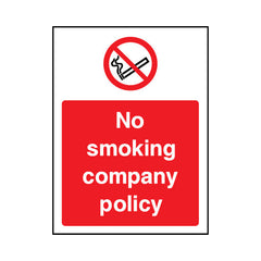 No Smoking Company Policy - Portrait Sign SP057 SP PT1
