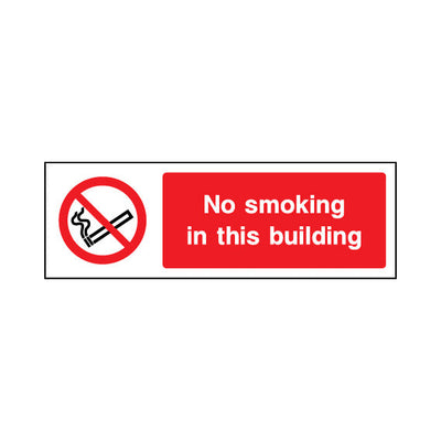 No Smoking In This Building - Landscape Sign SP010 SP LN3