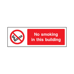 No Smoking In This Building - Landscape Sign SP010 SP LN3